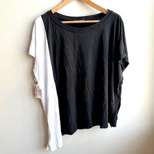 NWT NORDSTROM Woman’s Harlowe & Graham black & white sz M oversized XS Retro